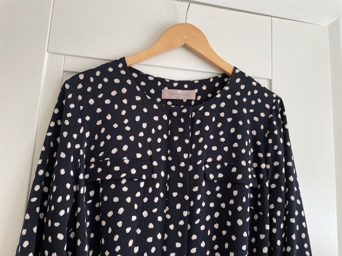Paul Costello Navy polka dot dress