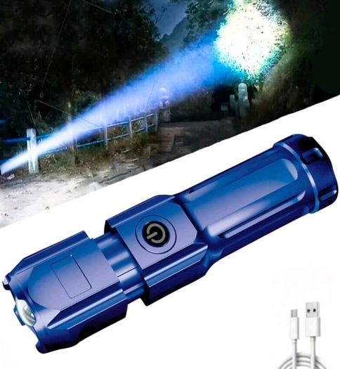 Torch blue/green usb rechargeable 200 lumens in box 2 for 15