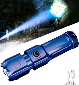 Torch blue/green usb rechargeable 200 lumens in box 2 for 15