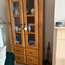 solid oak glass cabinet Image 6