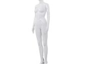 Full Body Female Mannequin with Glass Base Glossy White 175 cm
