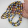 Vintage Venetian Style Skyblue & Yellow Trade Beads Necklace Image 5