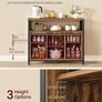 Kitchen Sideboard Cabinet with Sliding Barn Doors Image 5