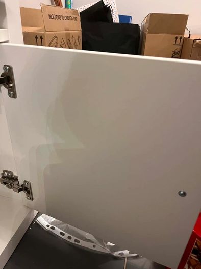 White IKEA Kallax Insert with Door & Knob