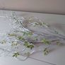 Silver Glitter Branch with Green Leaves Image 2