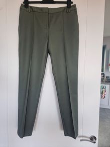 Khaki Slim Leg Trousers, Size 12