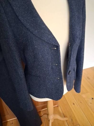Stunning Hobbs Fully Lined Pure Wool Navy Trouser Suit 10-12