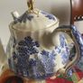Vintage Sadler Blue Willow Tea Pot Image 4