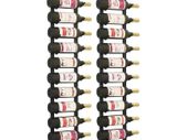 Wall Mounted Wine Racks for 12 Bottles 2 pcs Black Iron