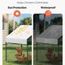 Metal Chicken Coop for 4-6 Chickens, 1 x 2 x 1 m, Small Chicken Cage with Waterproof Cover & Double Doors Image 5
