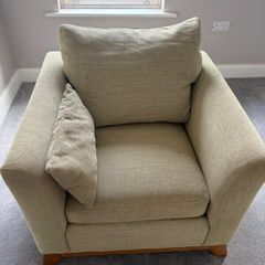 Armchair with matching footstool