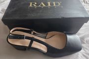 RAID Black Sling Back Shoes