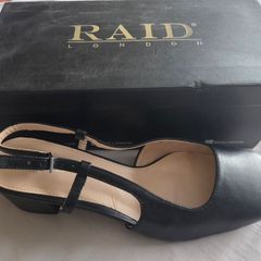 RAID Black Sling Back Shoes