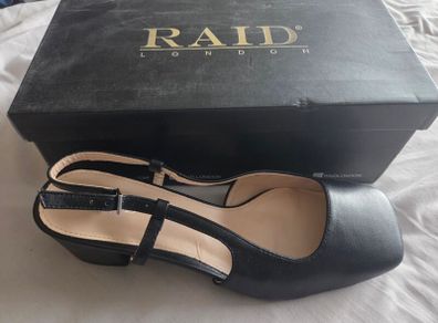 RAID Black Sling Back Shoes