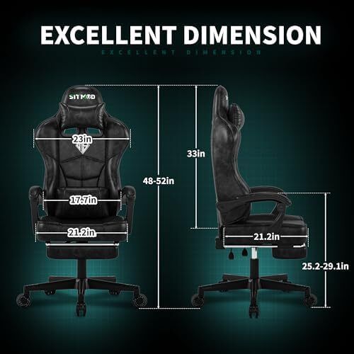 Gaming Chair with Footrest