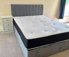 New Stylish single ,Double 4ft, 4ft6, King 5ft And 6ft Superking Sizes Divan Beds Instock. Drawers And Optional Tufted Mattresses Available. Free Delivery