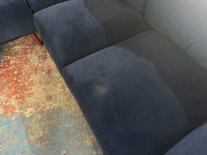 Blue corner sofa set couch