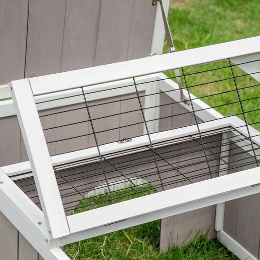 Tortoise enclosure cage for small pet with 2 spaces dim. 91,5L x 61l x 33H cm - pine wood