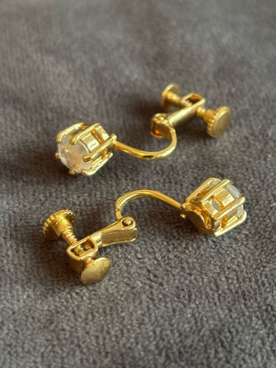 Vintage Gold Tone Screwback Earrings