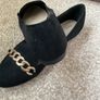Brand new size 40 black suede shoes with gold chain detail carvela Image 7