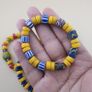Vintage Lot of 4 Mix Yellow African & Trade Glass Beads Bracelet Image 8