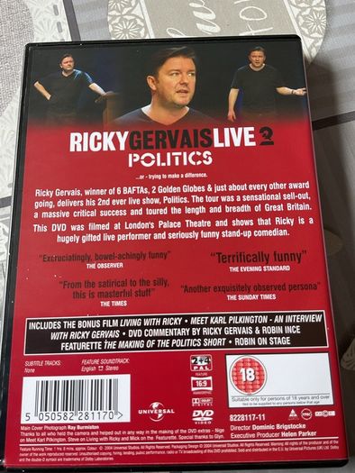 Ricky Gervais Live DVD's
