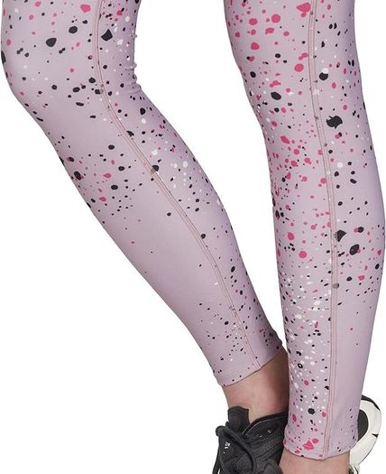 Reebok Women's Leggings TS Lux Hr 2.0 Mult Speckle Tights Jacquard, HK6836 inflil, Pink XL
