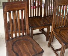 5 wooden kitchen chairs