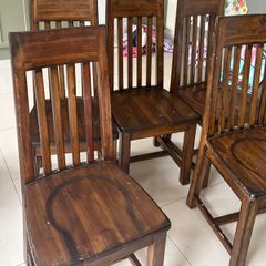 5 wooden kitchen chairs