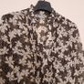 Wallis Black Cream Sheer Chiffon Floral Pintuck Pleat Blouse Top 12UK/40EU Image 8