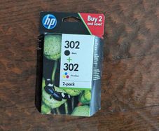 HP 302 printer ink colour and black