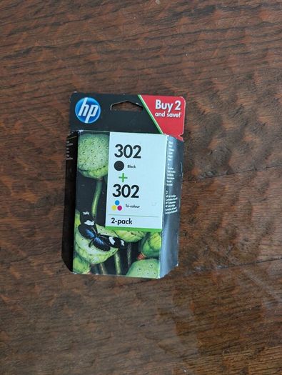 HP 302 printer ink colour and black