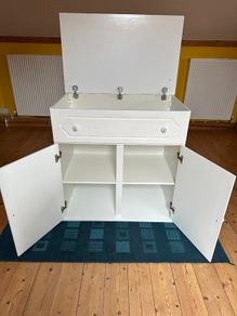 Baby changing storage unit white