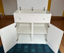Baby changing storage unit white