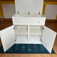 Baby changing storage unit white