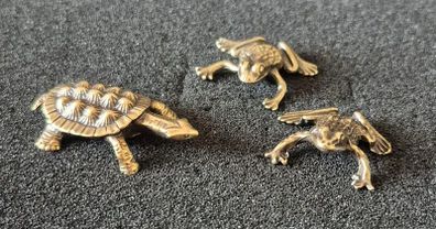 3 brass Animals,. Solid brass.