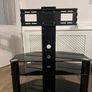 Tempered glass TV Stand - black Image 2