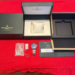 Frederique Constant Classics Swiss Made Watch, Blue Dial, Full Set