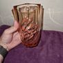 Vintage Luminarc France Pink Swirl Glass Vase Image 6