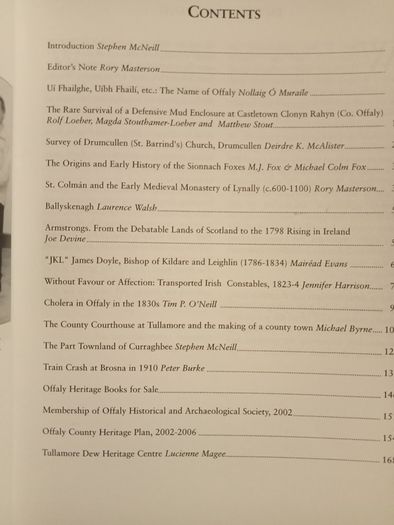 Offaly Heritage. Volume 1