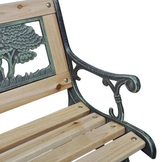 Garden Bench | Bronze and Wood | Wood and Iron | 84 cm