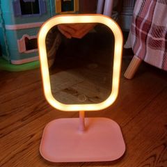 Portable LED Makeup Mirror with Illumination, Compact Folding Design, Touch Control with 3 Lighting Modes