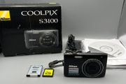 Nikon Coolpix S3100 14MP Digital Camera Black - Full Kit - Boxed