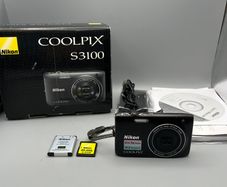 Nikon Coolpix S3100 14MP Digital Camera Black - Full Kit - Boxed