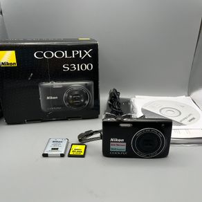 Nikon Coolpix S3100 14MP Digital Camera Black - Full Kit - Boxed