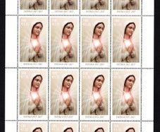 2017 Ireland The 100th Anniversary of the Apparitions of Fatima Commemorative Stamp Sheetlet Plate 1A1A1A1A Mint Never Hinged (MNH)