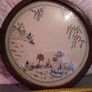 vintage mahogany embroidered tray Image 3