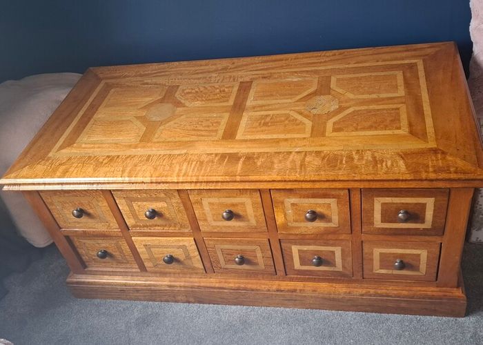 Inlaid Chest & Writing Bureau