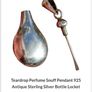 Vintage sterling silver teardrop perfume snuff pendant Image 7