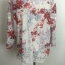 M&S Ivory red & blue floral peasant style top 3/4 sleeve size 20 includes postage Image 4